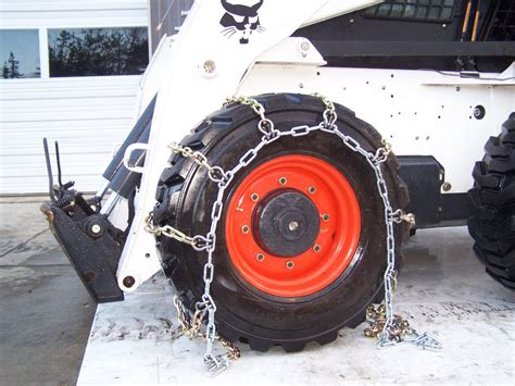 how to install snow chains on case skid steer|skid steer tire chains instructions.